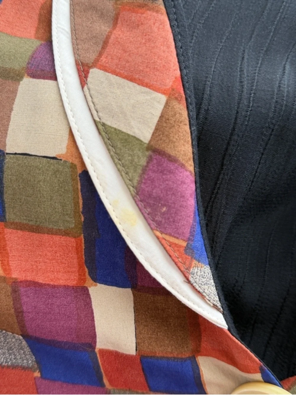 Vintage Janice McCarty Colorful Checkered Oversized Vest - Picture 8 of 8